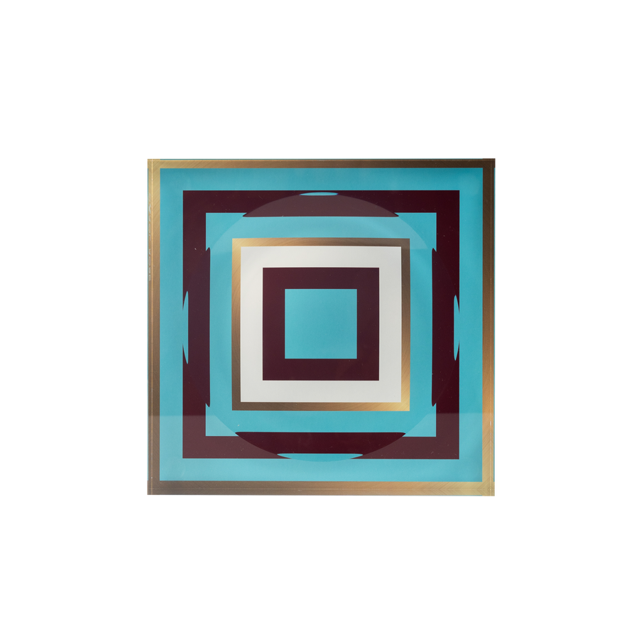 Candy Bowl - Gold and Blue Squares