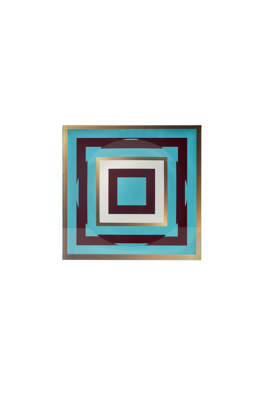 Candy Bowl - Gold and Blue Squares