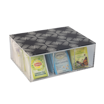 Small Tea Box - Black and White Patches
