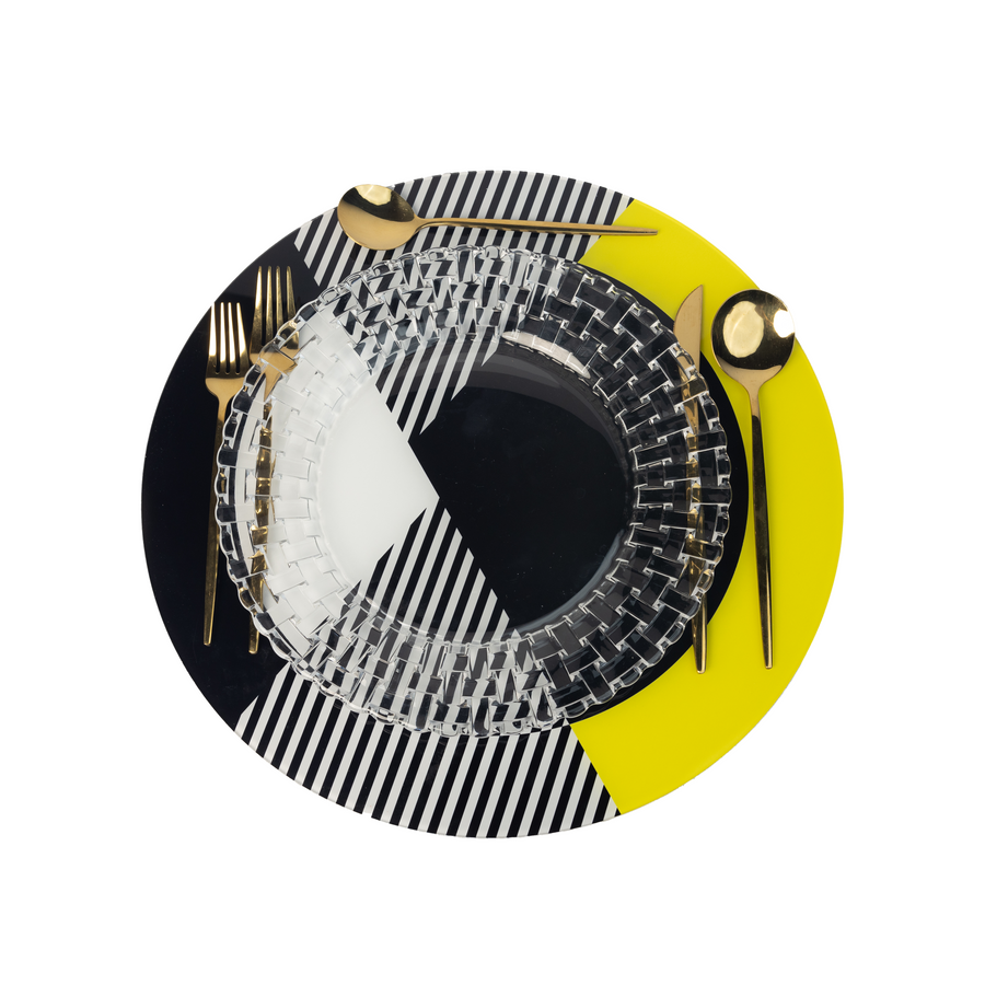 Placemats | Black, White and Yellow Kinetic (Set of 4)