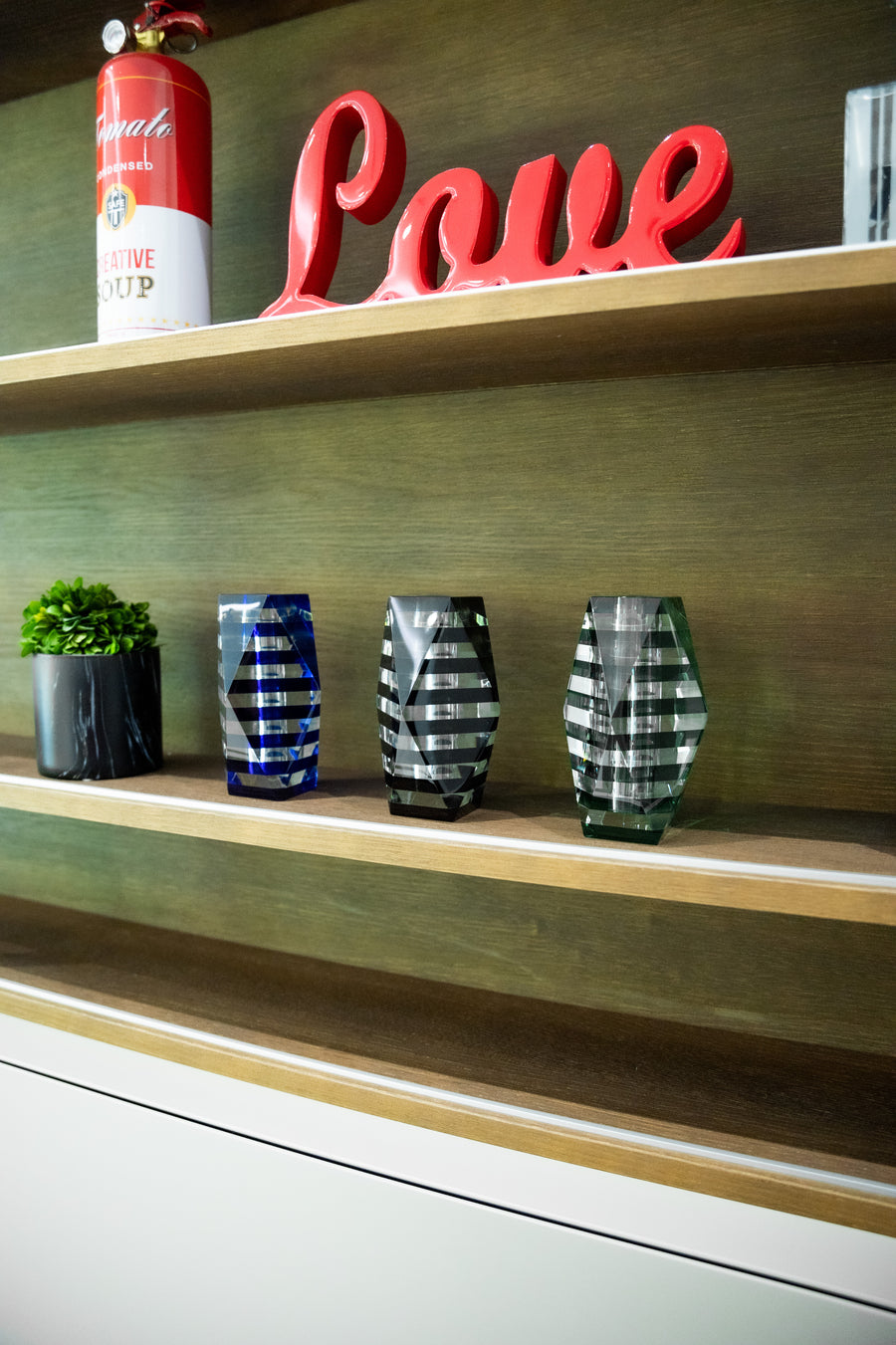 Stripes Glass Vase