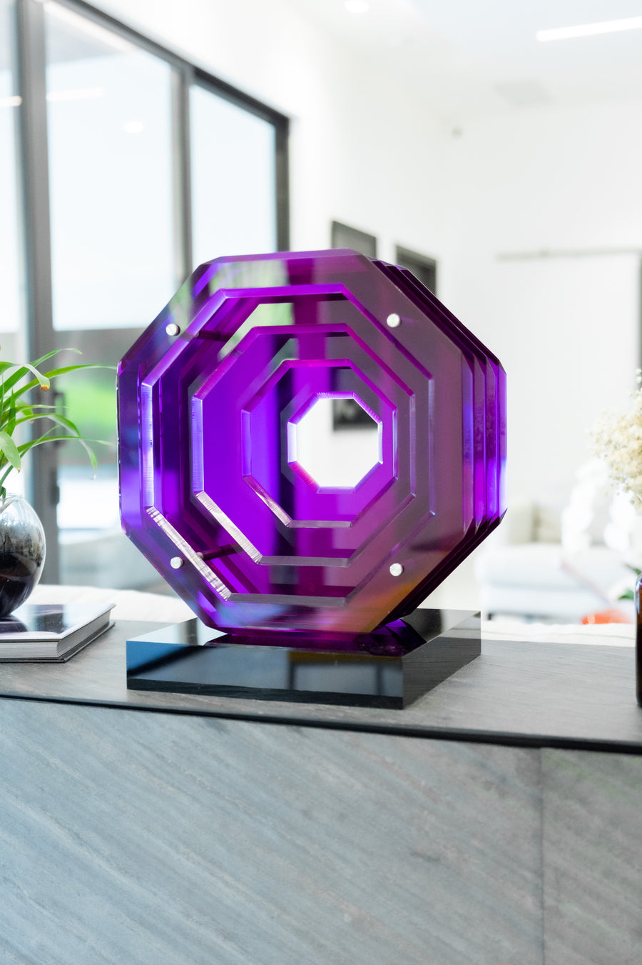 Octagonal Sculpture | Purple