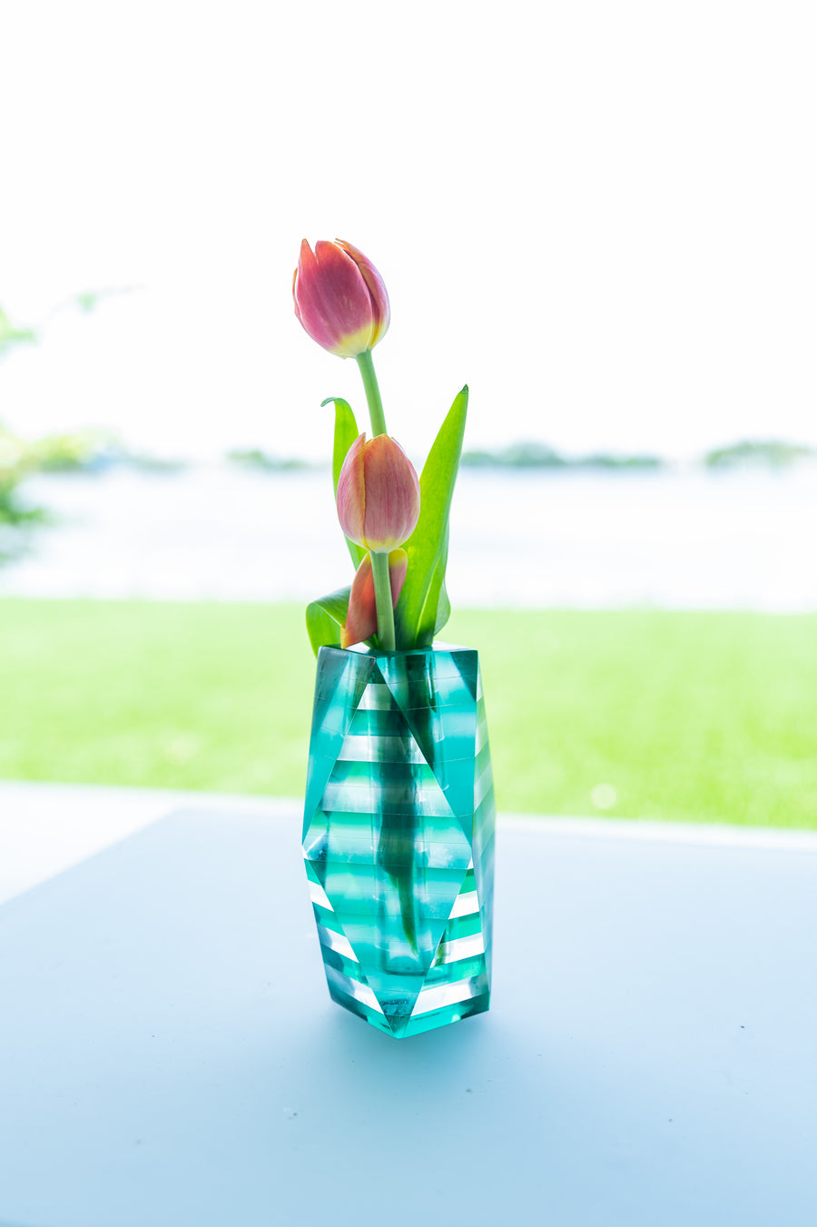 Stripes Glass Vase