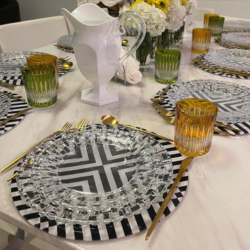 Placemats | Black & White Round (Set of 4)